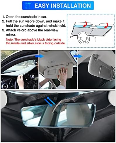 Сончева сенка на шофершајбната Kust за Mazda CX-50 2023-2024 прозорец сенка Сонцето визир за преклопување на блоковите УВ зраци Чувајте го вашиот