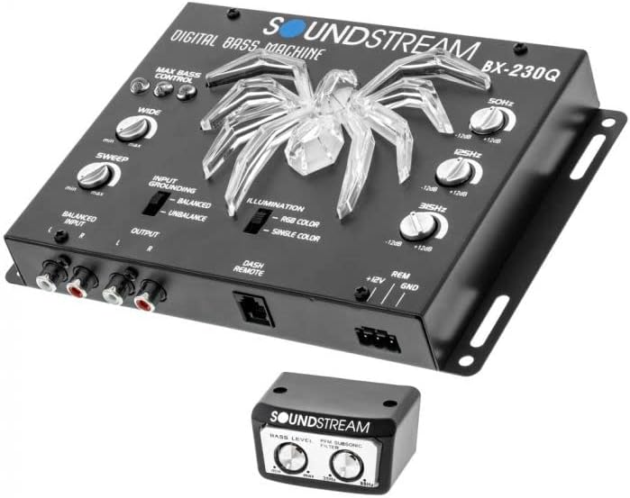 SoundStream BX-23Q | Процесор на бас - реставрација на дигитален звук, максимизатор и репродуктор - засилувач на аудио автомобил
