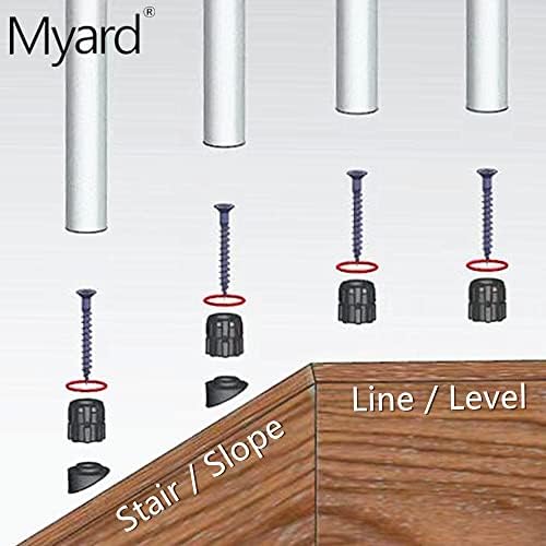 Myard 'O' Seal Патентирани конектори за баластер со завртки за оградата за внатрешни работи за внатрешни работи