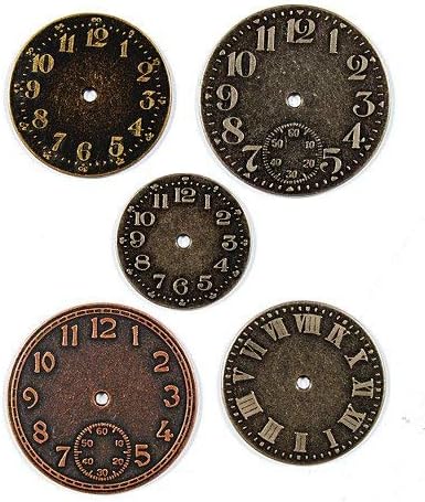 Метални часовници од Тим Холц Идеологија, 5 по пакет, разни големини, антички завршувања, Th92831