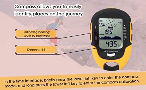 Дигитален Altimeter, GPS навигациски рецептор USB преносен преносен дигитален алмиметар барометар LCD термометар со LED фенерче за пешачење со
