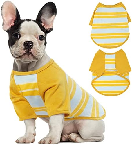 T'Chaque кошули со памучни шарени кучиња за мали средни кучиња чивахуа кученца облека маица, мека и издржлива костум за пижами