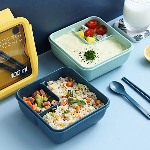 Јапонска кутија за бенто, микробранова кутија за ручек, еднократно, лесен за чистење, едноставна, запечатена и докажана протекување, пикник/патување/студент/работн