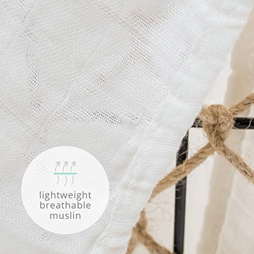 Лулујо Бебе безбедносно безбедносно ќебиња | Унисекс најмекиот памук памук муслин безбедносно ќебе со свилен сатенски трим