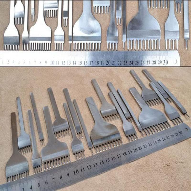 Алатка за резба за резба DIY, бел челик, кој лежи зеленчук затегнат кожен алатка за занаетчиска занаети за занаетчиска вилушка чипка зашивање