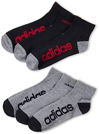 Адидас машки 3-пакувања клималит влага за влага Чорапи за перформанси црно
