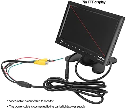 7in Монитор за заден преглед на екранот за враќање на екранот AV 2 Way TFT Backup Monitor Bluetooth копче за допир ноќно визија