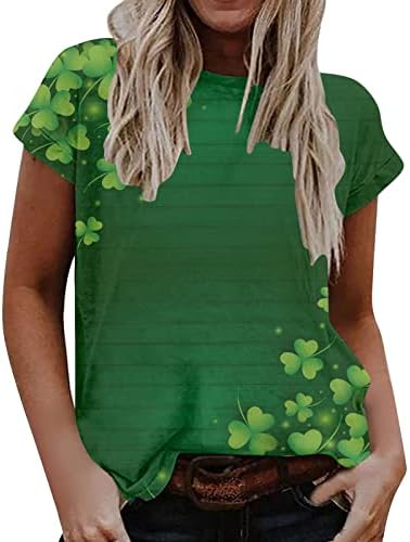 Врвна маичка за женска есенска летна удобност облека во боја трендовски кратки ракави памук екипаж графички бренд бренд блуза A7