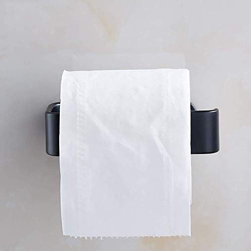 Држач за држач за хартија од хартија WSZJJ, монтиран држач за метални хартиени крпи, организатор на ролни за кујна, бања, црна боја