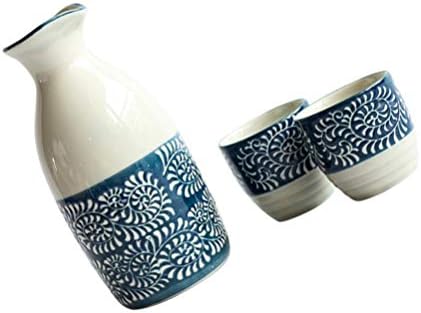 Стакло Doitool сетови керамички јапонски раб поставете гроздобер чаши за садови за тенџере вклучуваат 1 парчиња шише од 200 мл