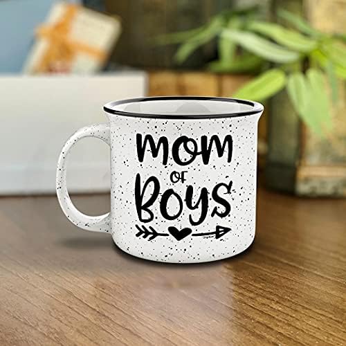 Shop4ever Мама на момчиња Новинарска пожар во форма на керамички керамички чај чај чаша подарок ~ Денот на мајката ~