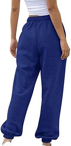 Карго панталони женски цврсти обични панталони печатени панталони Еластични џебови на половината широки панталони за нозе со џебови
