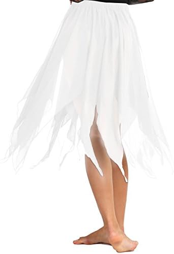 Chicе женски женски стомак танц со шифон со лесен марамче фустан од полите