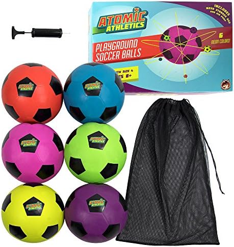 К-Роо Спортски атомски атлетика гумени топки за игралишта | Вклучува торба за пумпа и складирање