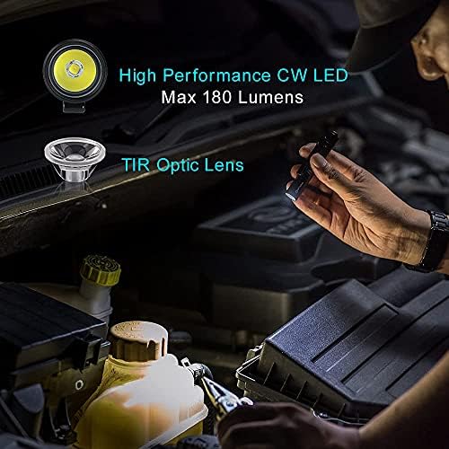 Balight Arkfeld UV 365nm Црна светлина со 1000 лумени бели LED светилки пакет со I3T EOS 180 Lumens Dual-Output Slim EDC Flashlight