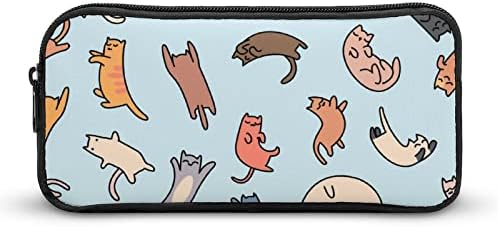 Смешни мачки на Doodle, големи молив кутија кутија за складирање торба за шминка за торбичка за торбичка за торбичка за патувања