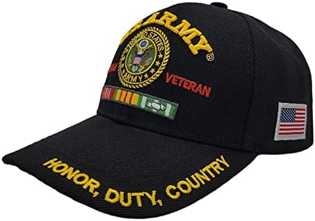 Американска армија во Виетнам ветеран на американско знаме на американското знаме, официјално лиценцирано воен бејзбол капа