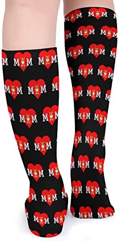 Америка куче мамо срце шепа Печати спортски чорапи топли цевки чорапи високи чорапи за жени мажи кои работат обична забава