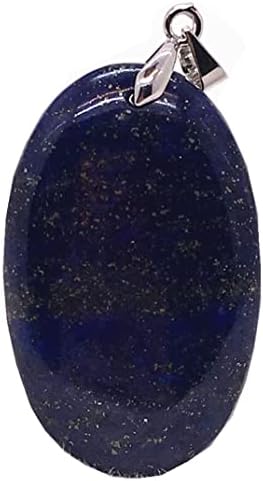 Природен кралски сино лапс лазули камен редок лаптис приврзок накит за жена маж Loveубов богатство лек за среќа подарок кристал 34x21x8mm овални