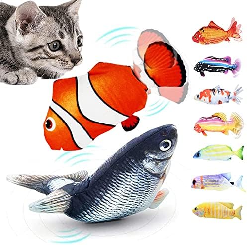 играчки за мачки мачки играчки риби полнење риба мачка мачка миленичиња џвакаат залак интерактивни мачки играчки, капки флопи риби