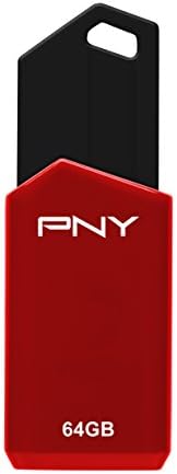 PNY Retract USB 2.0 Flash Drive, 64 GB