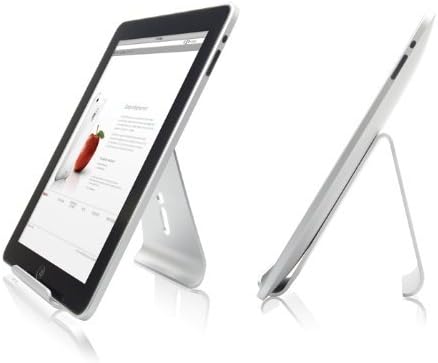 Stand Eleago® P3 [Silver] - [Premium Aluminum] [Angled за проширена употреба] [Управување со кабел] - За iPad, iPad Pro и таблет