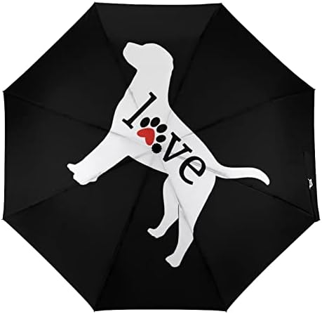Лабрадор Љубов Куче Шепа Ветроупорен Патнички Чадор Лесен UPF 50+ Ув Заштита Преклопен Чадор За Деловна Лична