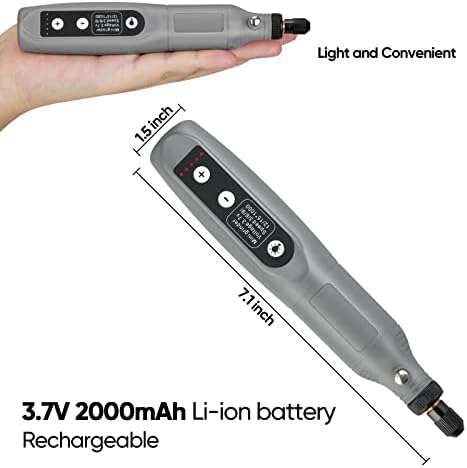 Комплет за ротациони алатки за безжични здруженија ededia 5-брзински променливи и USB кабел за полнење мини ротирачки алатки,