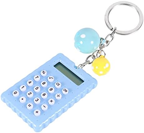 Калкулатор за џеб на нубести, основен стандарден калкулатор со преносен калкулатор за прирачник за прибор 8- цифрен LCD дисплеј клуч за прстен