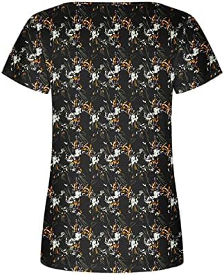 На врвовите на квадратниот врат за жени, женски врвови облечени обични 2023 обични маички со краток ракав лабава лесна летна блуза