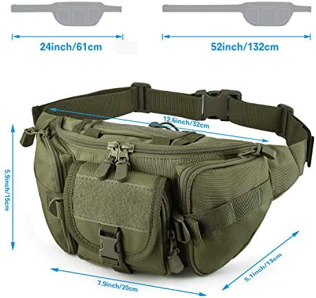 Sowhup Tactical Fanny Pack, воен пакет торбички со половината со американски патеки за колкот на колкот за колк за пешачење за риболов