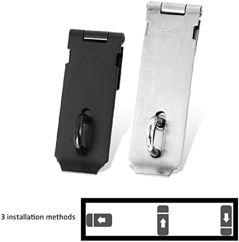 2 пакувања брави на вратите HASP брава, безбедносен капаче од не'рѓосувачки челик HASP заклучување на бравата, дополнителна густа
