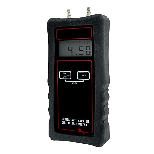 Dwyer 475-6-FM дигитален манометар + заштитен гумен подигање. Пос, нег, различен притисок. Опсег 0-30,00 psi. Воздух или природен гас. Интринтно