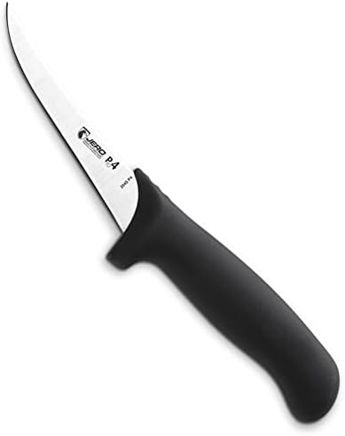 Јеро Про 4 Серија 5 Инчен Заоблен Цврст Нож За Коскење-Професионален Нож За Коскење-Сандвик Нож Од Нерѓосувачки Челик Со Висок Јаглерод-Ergогрип