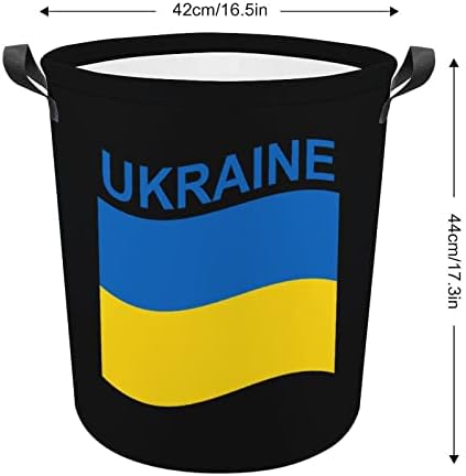 Знаме На Украина Тркалезна Канта За Перење Ја Попречува Склопувачката Водоотпорна Валкана Облека Корпи Со Рачки Кеса За Складирање На