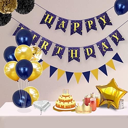 Јуџијасамо 55-Ти Роденденски Украси За Забави - Среќен Роденден Банер Златен Број 55-ТИ Балони Среќен Роденден Појас Латекс И Конфети