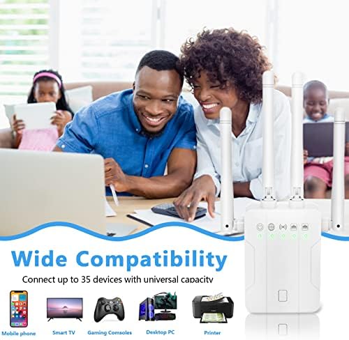 Wifi Extender 1200Mbps, Безжичен Повторувач Со Двојна Лента,Wifi Засилувач, Најдобриот WiFi Засилувач со Двојна Лента, Со Повторувач На Безжичен