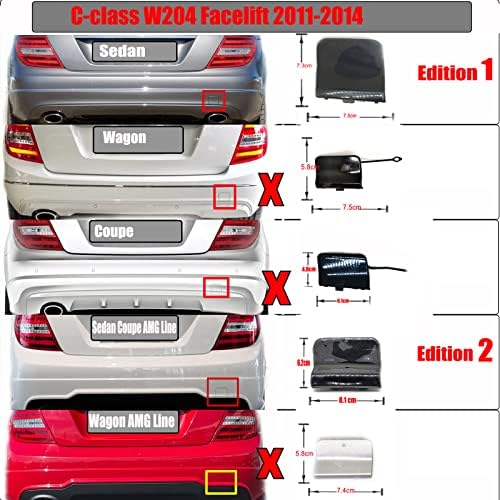 Задното покривка на Trimla е погодна за Mercedes-Benz C-Class W204 Facelift AMG Line C180 C200 C220 C250 C280 C300 C320 C350 2011 2012 2013 2014