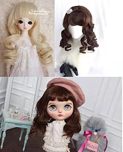 Музивиг кукла коса 7.09 x 196,85 in, 1 парчиња природна виткана волна кукла за коса за правење на перики на кукли со кукли, кукли за коса, занаетчиска волна коса, коса за кос?
