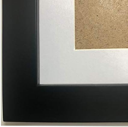 ZXT-делови 7x7 Рамки за слики со мат со отворање 4x4. 7x7 црн квадратен фото рамка дрво.пластичен панел. Заштитниот филм мора да се отстрани. Табелата, theидот.