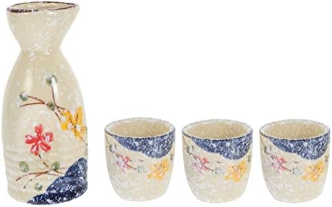 Hemoton Chafe Chigh Подарок Подарок сет 1 сет керамички јапонски ради поставувања саксии за санки јапонски стил вино сервирање чаша