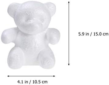 Pretyzoom 4pcs пена мечка облици бела моделирање полистирен пена мечка форми за моделирање DIY уметнички занаетчиски материјали за цветна аранжман