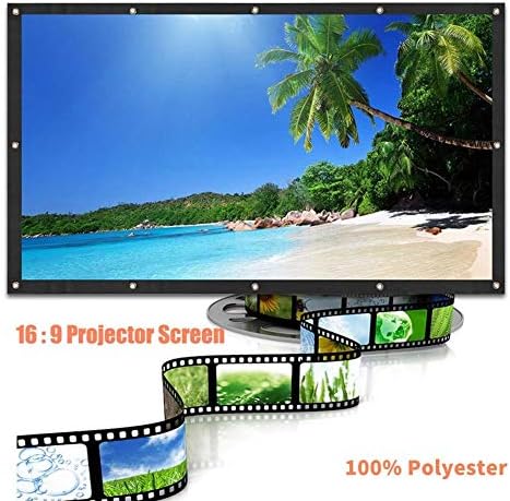 ZGJHFF 16: 9Д 3Д wallид монтиран екран за проекција 60/72/84/100/120 инчен проектор екран со влакна од платно завеса за домашно кино за
