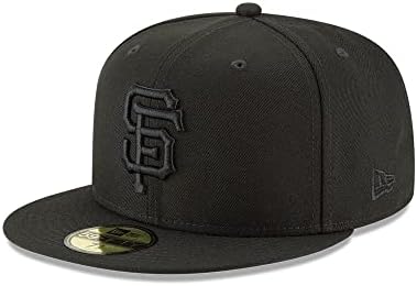 59фифти Хет Млб Основни Сан Франциско Гиганти Црна/Црна Опремени Бејзбол Капа