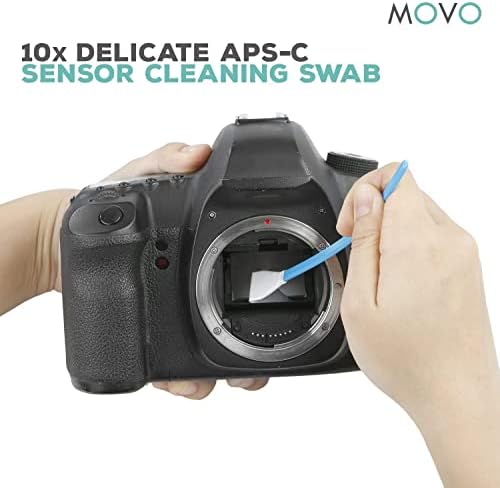 Movo CCD Камера DSLR Комплет За Чистење-Комплет За Чистење Леќи За Дигитални Фотоапарати-Со Комплет За Чистење Сензори, Крпа За Леќи Од Микрофибер,