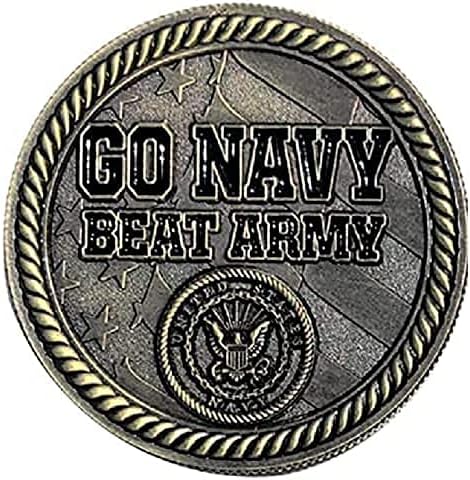 Морнарицата НА Соединетите ДРЖАВИ Усн Оди Морнарица Победи Армија Предизвик Монета И Сина Кадифена Кутија За Прикажување