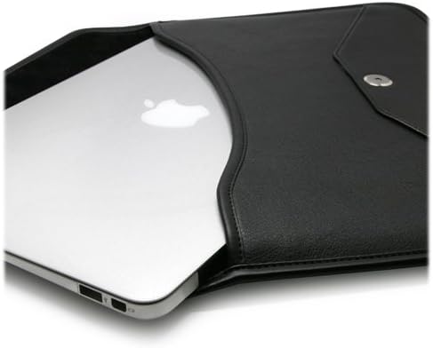 Кутија За Кутии За Dell XPS 13 - Елитна Торбичка За Месинџер Од Кожа, Дизајн На Обвивка Од Синтетичка Кожа За Dell XPS 13-Џет Црна