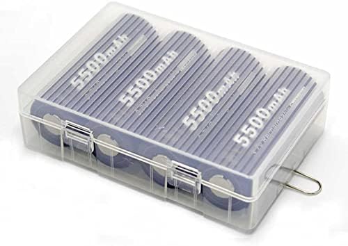 Хејарбајт Држач За Кутија За Складирање Батерии Транспарентен за 26650 Модел Батерија 4 Капацитет 1 парчиња