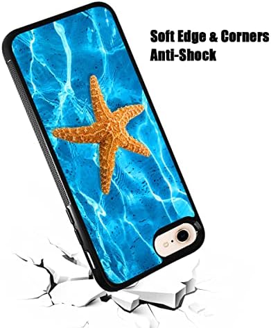 За iPod 6 7, за iPod Touch 6 7, траен заштитен мек занасочен телефон, телефонски покритие, Hot13521 Сина морска starвездена риба