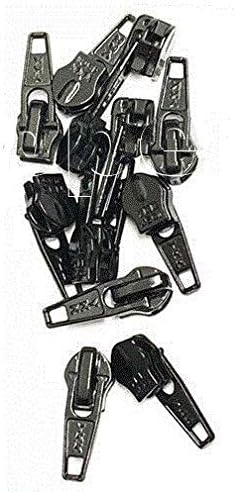 Комплет за поправка на патент - 4,5 YKK Coil Автоматски лизгачи на јакна за заклучување - Боја: Црна - Изберете ја вашата количина